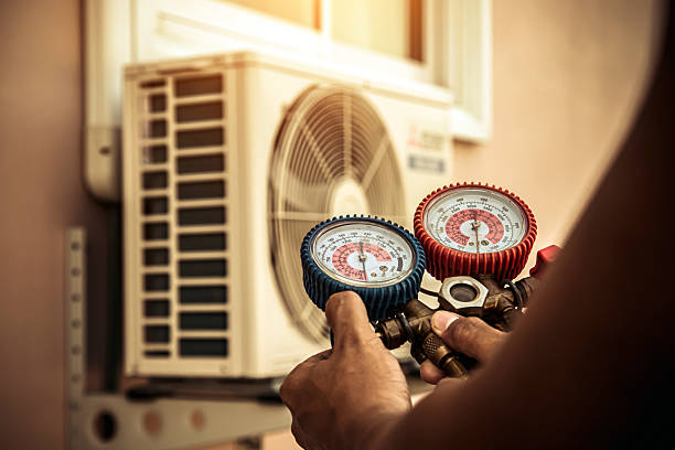 Professional Heat Pump Repair technician working in Newtown Square, PA